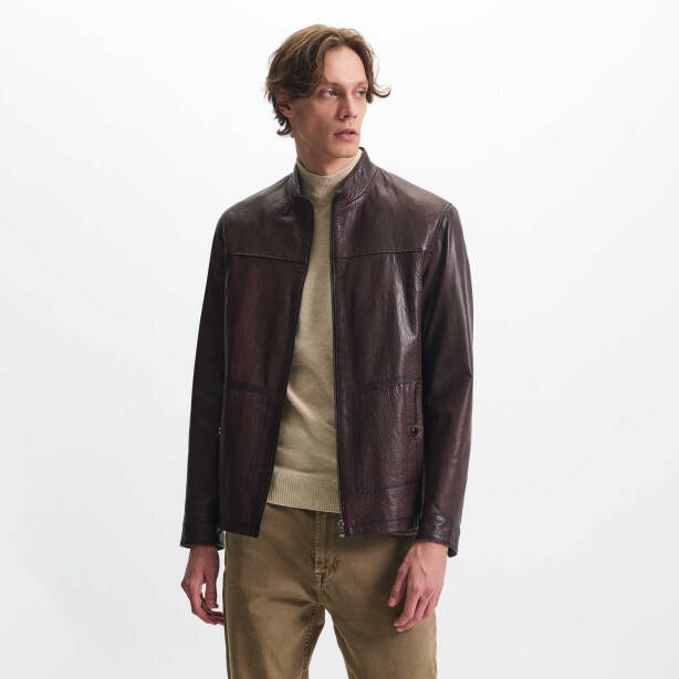 Kahverengi Deri Erkek Deri Mont - E24KDM310591-R4W - Tergan