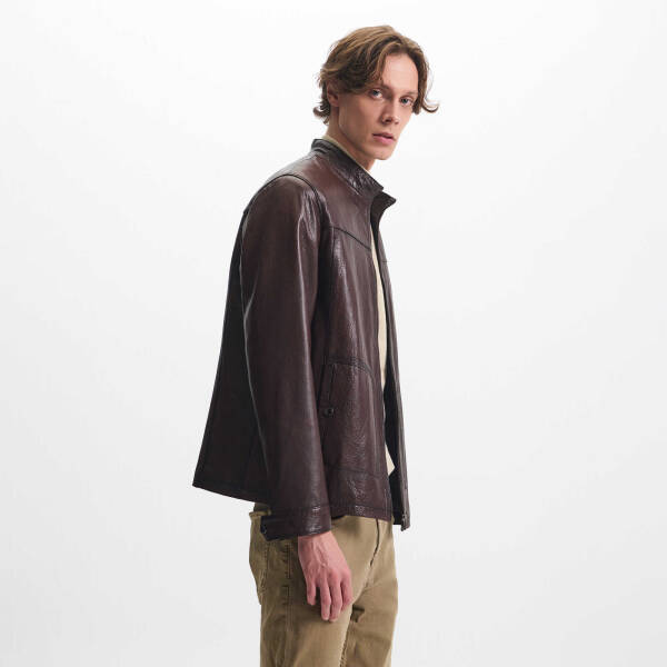 Kahverengi Deri Erkek Deri Mont - E24KDM310591-R4W - 2