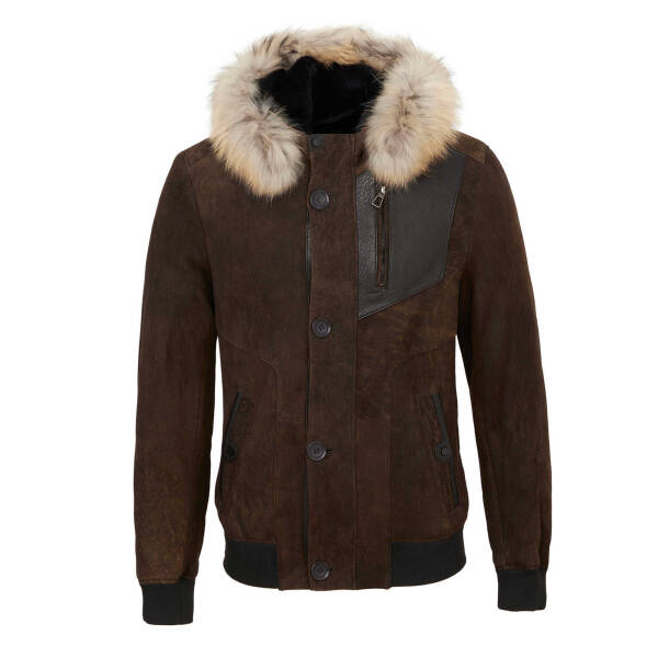 Kahverengi Deri Erkek Deri Mont - E24KKM310595-D38 - 1