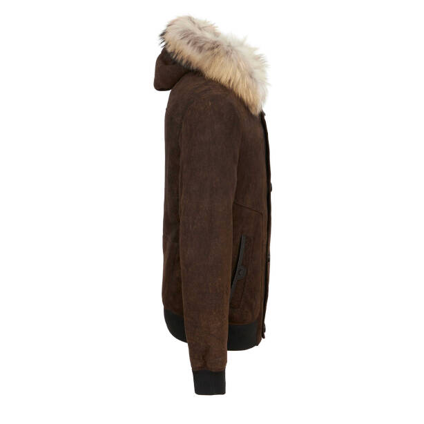 Kahverengi Deri Erkek Deri Mont - E24KKM310595-D38 - Tergan Four Season