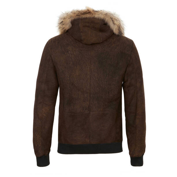 Kahverengi Deri Erkek Deri Mont - E24KKM310595-D38 - Tergan Four Season