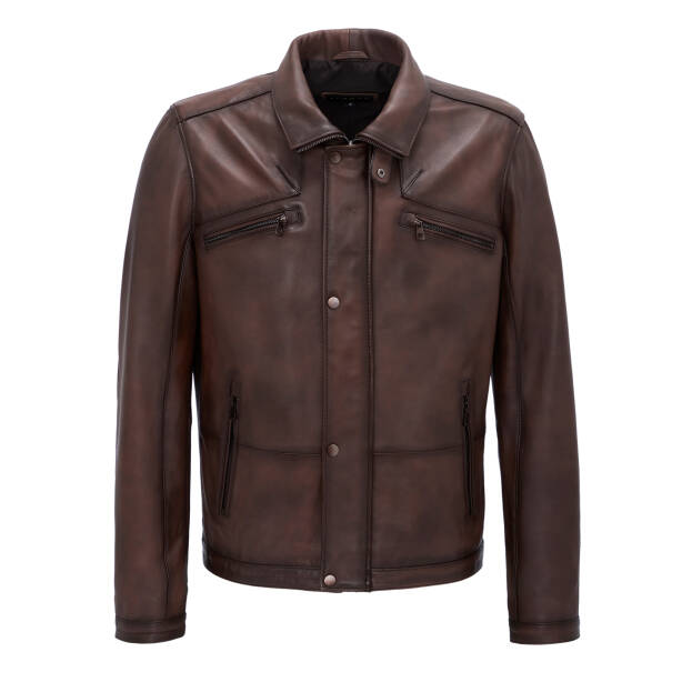 Kahverengi Deri Erkek Deri Mont - E25GRJ310613-202 - 1