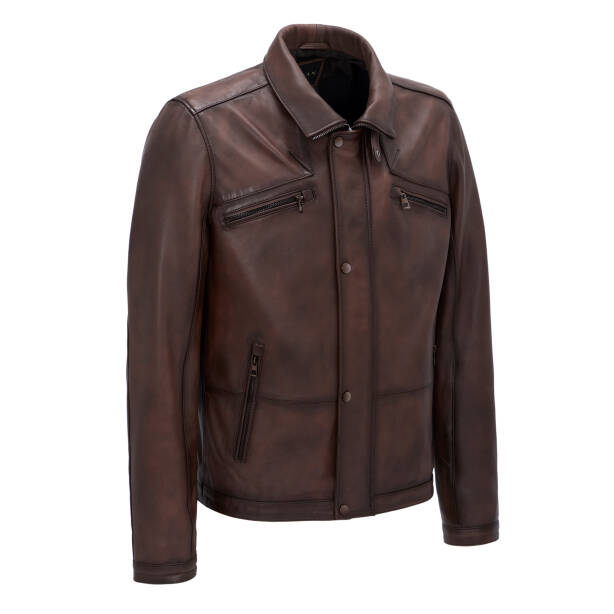 Kahverengi Deri Erkek Deri Mont - E25GRJ310613-202 - 2