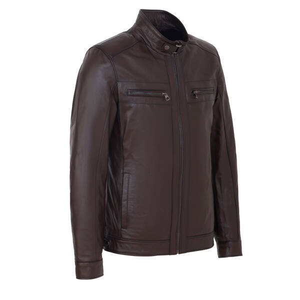 Kahverengi Deri Erkek Deri Mont - E25KDM310604-Q4Q - 2