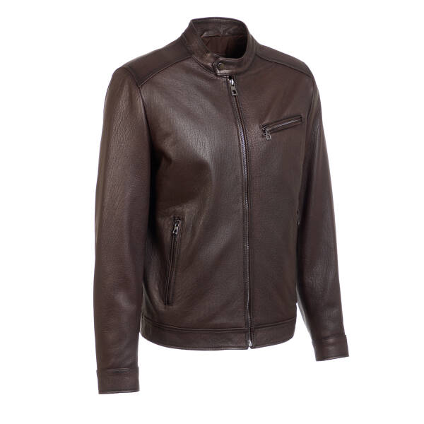 Kahverengi Hakiki Deri Erkek Deri Mont - E25KDM310615-V7M - 2