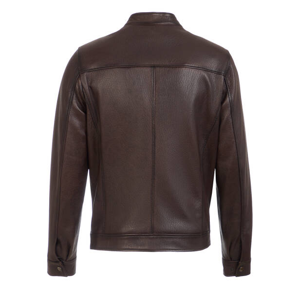 Kahverengi Hakiki Deri Erkek Deri Mont - E25KDM310615-V7M - 4