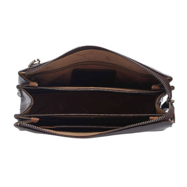 Kahverengi Hakiki Deri Erkek El Çantası - S1PC00021239-A7P - 4