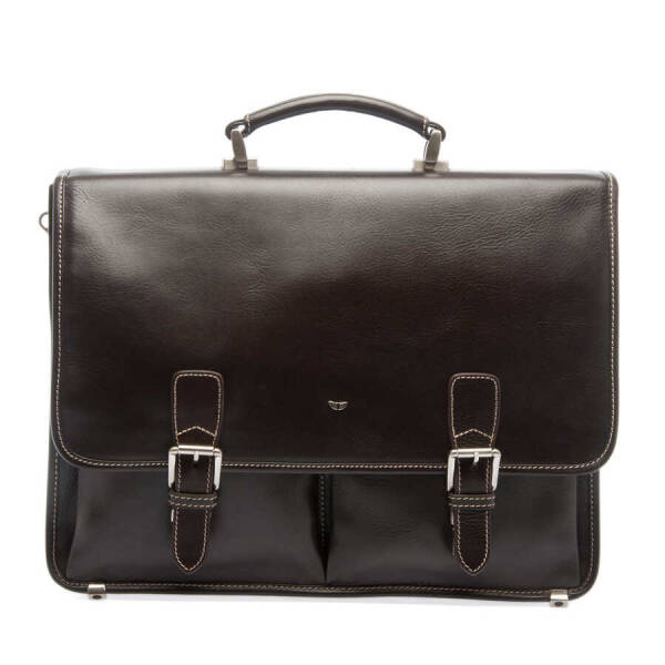 Kahverengi Deri Erkek Evrak Çantası - S1EV00002775-A98 - 1