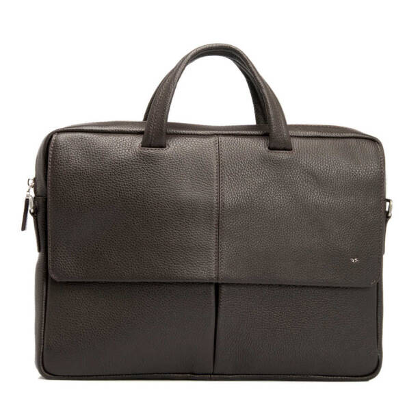 Kahverengi Hakiki Deri Erkek Evrak Çantası - S1EV00021140-A42 