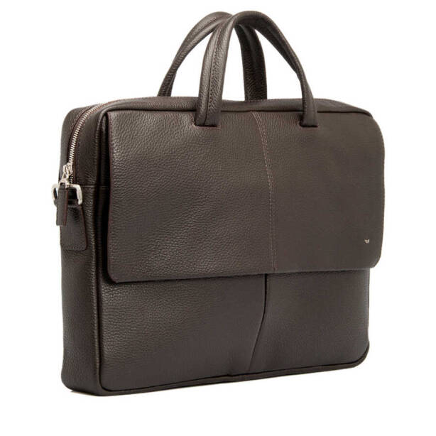 Kahverengi Hakiki Deri Erkek Evrak Çantası - S1EV00021140-A42 - 2