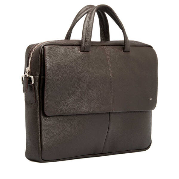 Kahverengi Hakiki Deri Erkek Evrak Çantası - S1EV00021140-A42 - 2