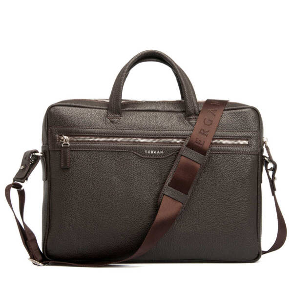 Kahverengi Hakiki Deri Erkek Evrak Çantası - S1EV00021140-A42 - 3