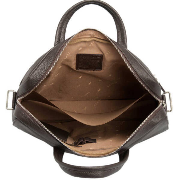 Kahverengi Hakiki Deri Erkek Evrak Çantası - S1EV00021140-A42 - 4