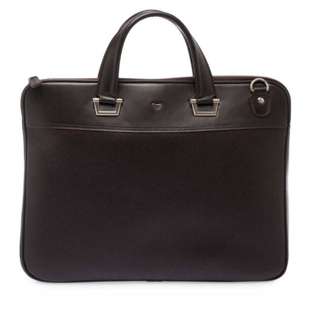 Kahverengi Hakiki Deri Erkek Evrak Çantası - S1EV00021252-W14 - 1