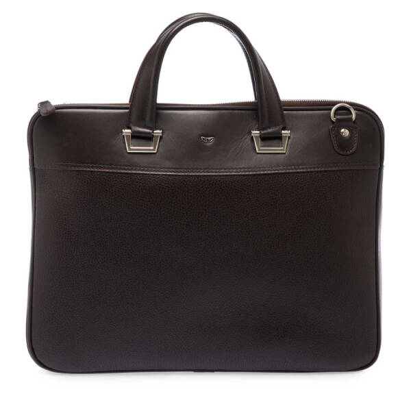 Kahverengi Hakiki Deri Erkek Evrak Çantası - S1EV00021252-W14 - 1