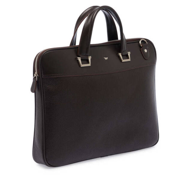 Kahverengi Hakiki Deri Erkek Evrak Çantası - S1EV00021252-W14 - 2