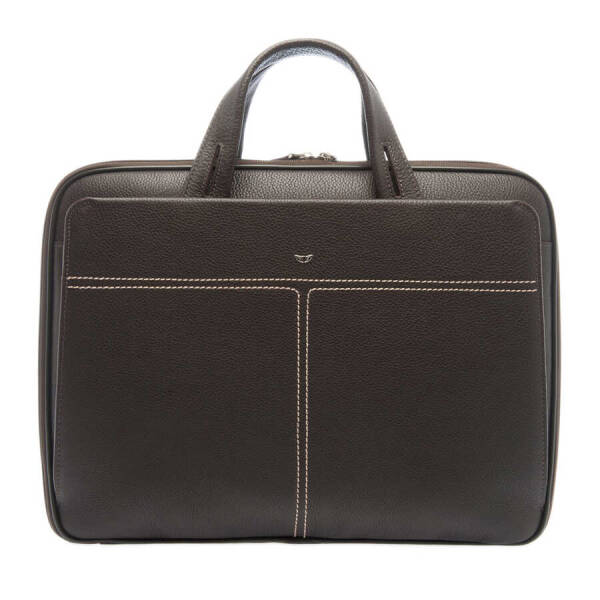 Kahverengi Deri Erkek Evrak Çantası - S1EV00021269-A7P - 1