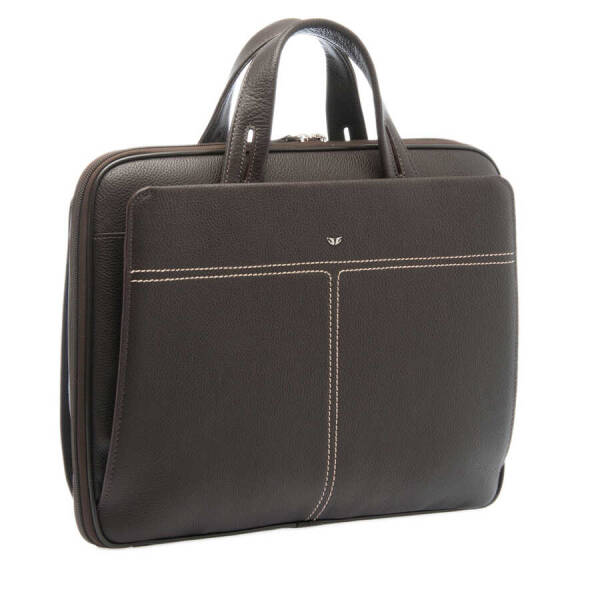 Kahverengi Deri Erkek Evrak Çantası - S1EV00021269-A7P - 2