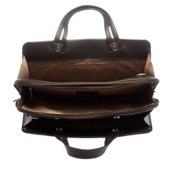 Kahverengi Deri Erkek Evrak Çantası - S1EV00021269-A7P - 4