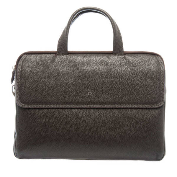 Kahverengi Deri Erkek Evrak Çantası - S1EV00021388-A42 - 1