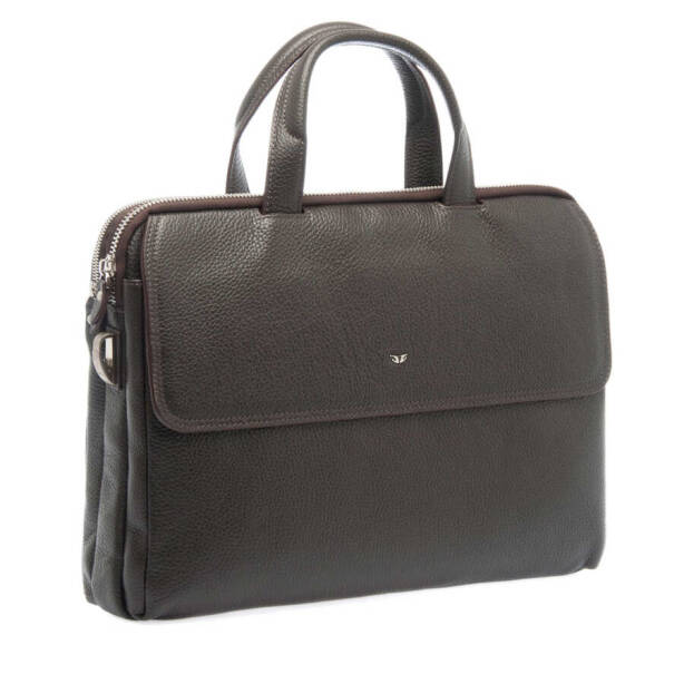 Kahverengi Deri Erkek Evrak Çantası - S1EV00021388-A42 - 2