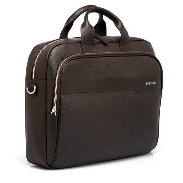 Kahverengi Deri Erkek Evrak Çantası - S1EV00021411-W14 - 2