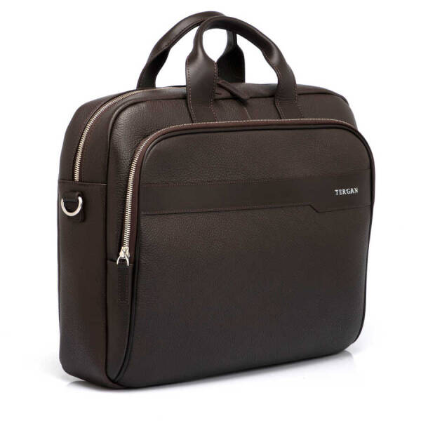 Kahverengi Deri Erkek Evrak Çantası - S1EV00021411-W14 - 2