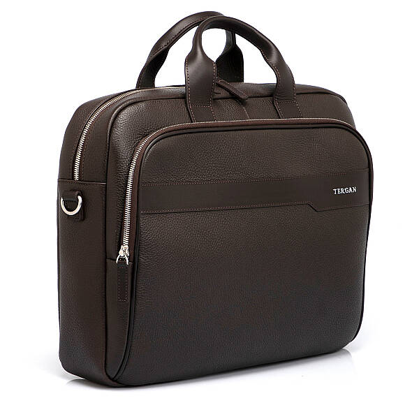 Kahverengi Hakiki Deri Erkek Evrak Çantası - S1EV00021411-W14 - 2