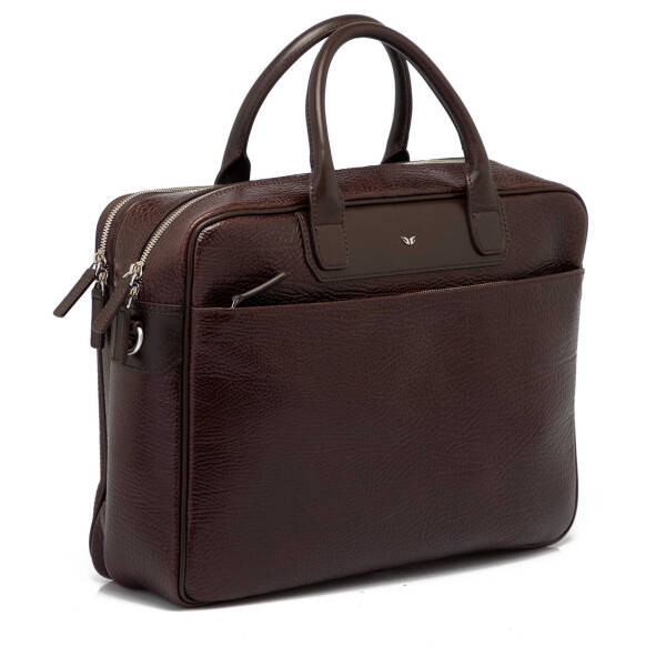 Kahverengi Deri Erkek Evrak Çantası - S1EV00021428-R8U - 2