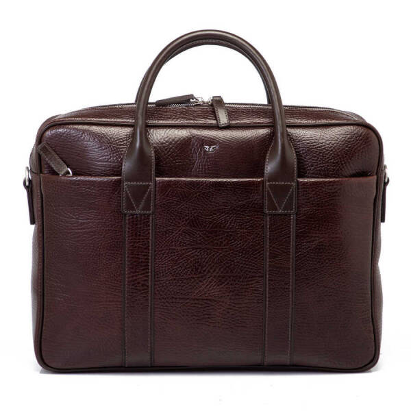 Kahverengi Deri Erkek Evrak Çantası - S1EV00021429-R8U - 1