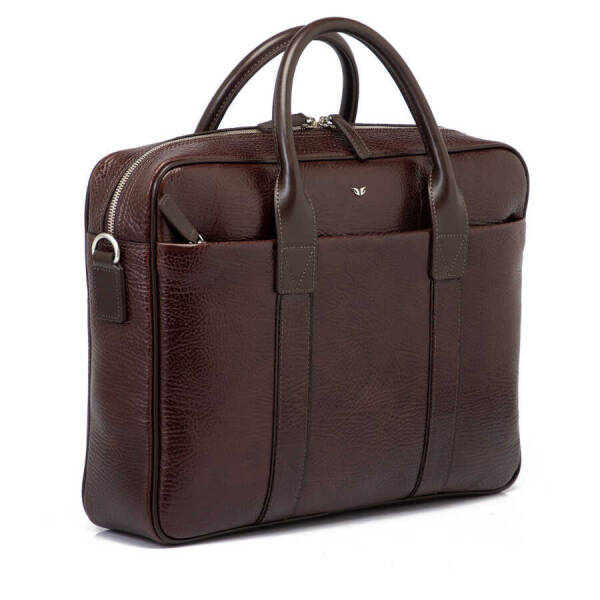 Kahverengi Deri Erkek Evrak Çantası - S1EV00021429-R8U - 2