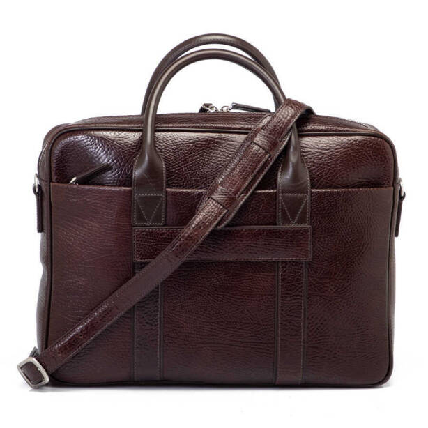 Kahverengi Deri Erkek Evrak Çantası - S1EV00021429-R8U - 3