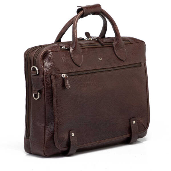 Kahverengi Hakiki Deri Erkek Evrak Çantası - S1EV00021438-P3Y - 2