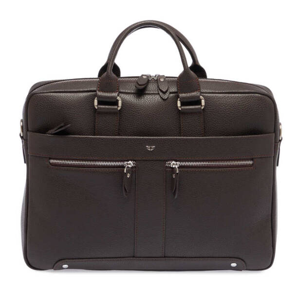 Kahverengi Hakiki Deri Erkek Evrak Çantası - S1EV00021476-A42 