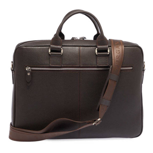 Kahverengi Hakiki Deri Erkek Evrak Çantası - S1EV00021476-A42 - 3