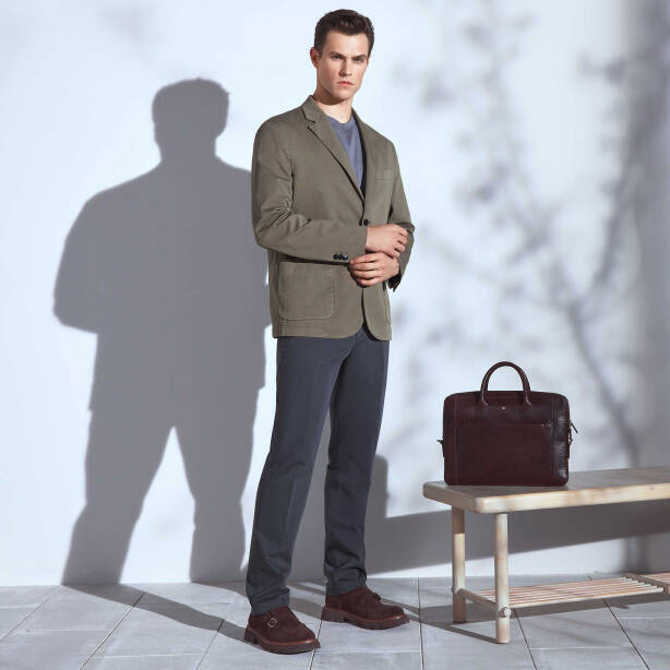 Kahverengi Deri Erkek Evrak Çantası - S1EV00021483-P3Y 