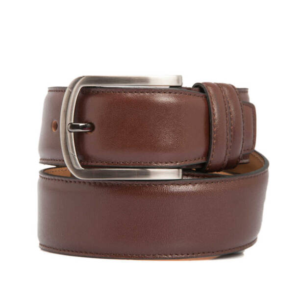 Kahverengi Hakiki Deri Erkek Kemer - S1EK00000305-F78 - Tergan