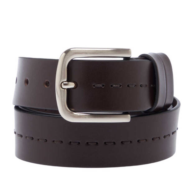 Kahverengi Hakiki Deri Erkek Kemer - S1EK00000313-B14 - Tergan