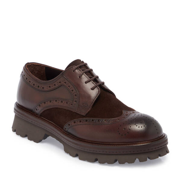 Kahverengi Deri Erkek Klasik Ayakkabı - E23S1AY56360-F56 - 1