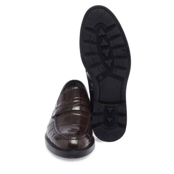 Kahverengi Hakiki Deri Erkek Klasik Ayakkabı - E23S1AY56514-D70 - 4