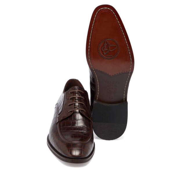 Kahverengi Deri Erkek Klasik Ayakkabı - E24I1AY56658-D70 - 4
