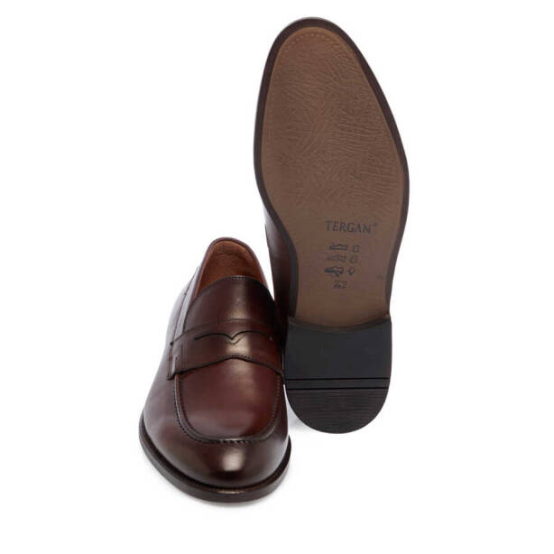 Kahverengi Hakiki Deri Erkek Klasik Ayakkabı - E24I1AY56678-B90 - 4