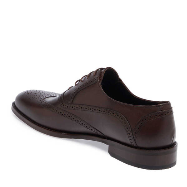 Kahverengi Hakiki Deri Erkek Klasik Ayakkabı - E24I1AY56889-B90 - 3
