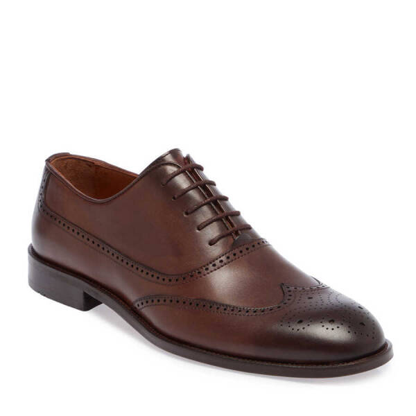 Kahverengi Hakiki Deri Erkek Klasik Ayakkabı - E24I1AY56892-B90 - 2