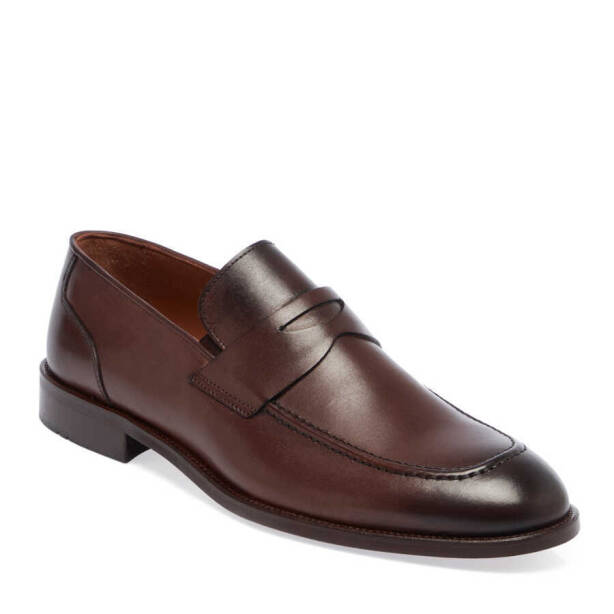 Kahverengi Deri Erkek Klasik Ayakkabı - E24I1AY56893-B90 - 1