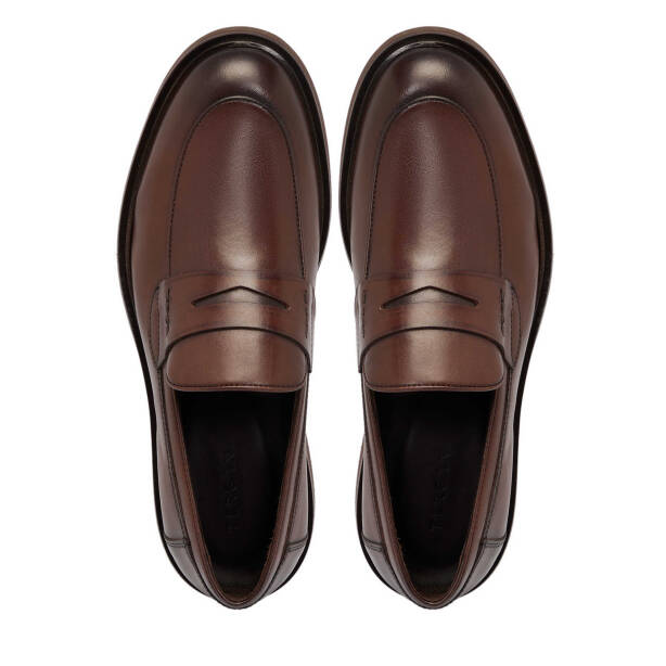 Kahverengi Deri Erkek Klasik Ayakkabı - E25S1AY57376-A24 - 5