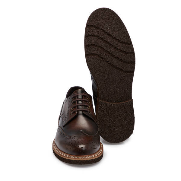 Kahverengi Deri Erkek Klasik Ayakkabı - E25S1AY57425-A24 - 4