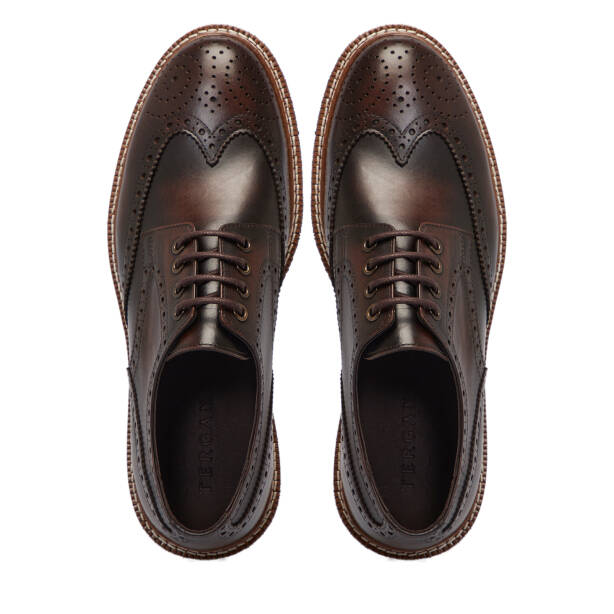 Kahverengi Deri Erkek Klasik Ayakkabı - E25S1AY57425-A24 - 5