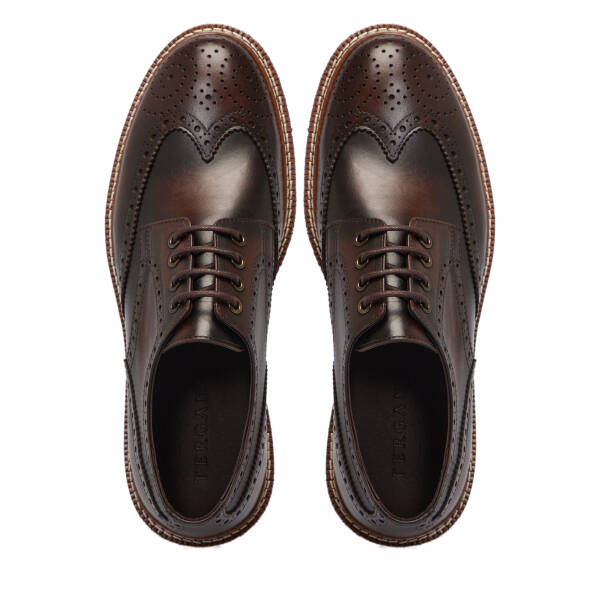 Kahverengi Deri Erkek Klasik Ayakkabı - E25S1AY57425-A24 - 5