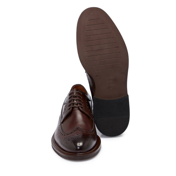 Kahverengi Deri Erkek Klasik Ayakkabı - E25S1AY57453-O8T - 4